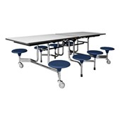 The Instructor Mobile Dark Navy Stool Cafeteria Table