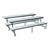 AdapTable Mobile Convertible Bench Cafeteria Table - Shown w/ Gray Nebula laminate - Two tables shown