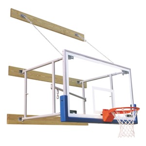 Side-Fold Wall-Mount Rectangle Glass Basketball System