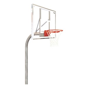 Heavy-Duty Playground Basketball Hoop w/ Glass Backboard