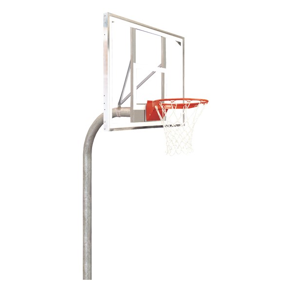 Heavy-Duty Playground Basketball Hoop w/ Glass Backboard