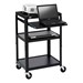 Adjustable Steel AV Notebook Cart w/ One Shelf