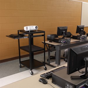 Adjustable Steel AV Notebook Cart