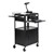 Adjustable Steel AV Notebook Cart w/ Cabinet (Dual Pull Out Shelves)