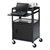 Adjustable Steel AV Notebook Cart w/ Cabinet (One Pull Out Shelf)
