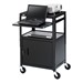 Adjustable Steel AV Notebook Cart w/ Cabinet (One Pull Out Shelf)