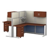 Office-In-An-Hour Two-Desk L-Shaped Workstation