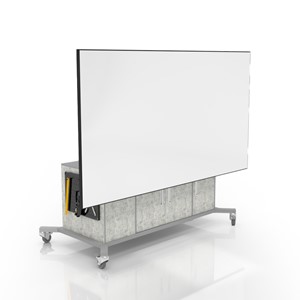 Limber Sit-to-Stand Workstation w/ Tiltable Dry Erase Top & Pegboard Panel