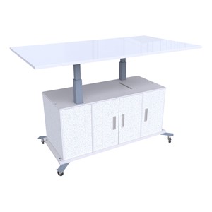 Limber Sit-to-Stand Workstation w/ Tiltable Dry Erase Top