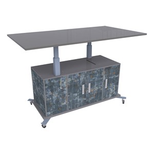 Limber Sit-to-Stand Workstation w/ Tiltable Powder-Coated Top