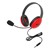 Colorful Preschool Headphones w/ Mic & Mobile-Ready Plug - Red