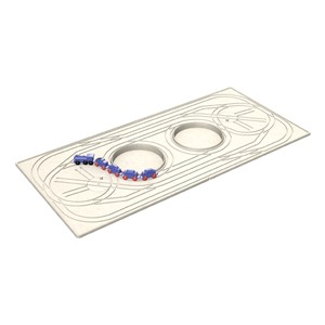 Indoor/Outdoor Train Route Board w/ Blue Streak Train