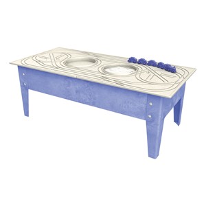 Indoor/Outdoor Train Activity Table w/ Blue Train (18" H)