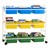 Leveled Reading Book Browser Cart w/ Six Large Divided & Three Large Open Tubs - Accessories not included