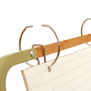 Double-Sided Bamboo Teaching Easel w/ Tubs & Lids - Snap on chart hooks