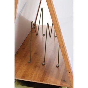 Double-Sided Bamboo Teaching Easel w/ Tubs & Lids