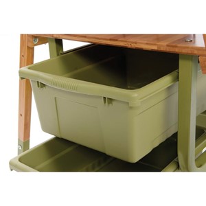 Double-Sided Bamboo Teaching Easel w/ Tubs & Lids