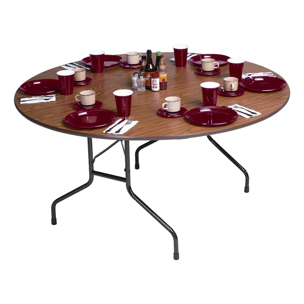 Round Melamine Top Folding Banquet Table