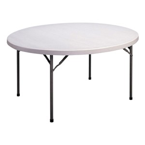 CP Series Round Blow-Molded Plastic Folding Table (60" Diameter)