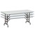 Colorful Blow-Molded Plastic Folding Table - Adjustable Height (30" W x 60" L)<BR>Adjustable heights demonstrated