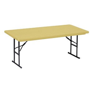 Preschool Colorful Plastic Folding Table - Yellow
