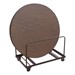 Edge-Stacking Round Folding Table Truck