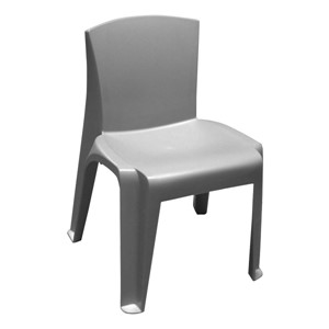 RazorBack Plastic Stack Chair - Fog Gray