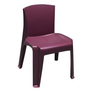 RazorBack Plastic Stack Chair - Plum