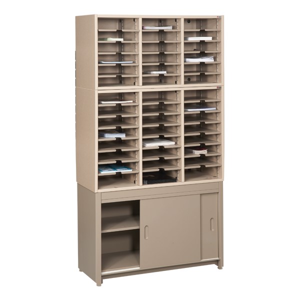 Mail Master Literature Sorting Rack w/ Storage