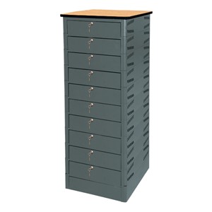 TekStak Laptop Storage Cabinet w/ Charger – 10 Laptop Capacity