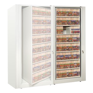 EZ2 Rotary Action File Cabinet - Adder Unit w/ Eight Shelves