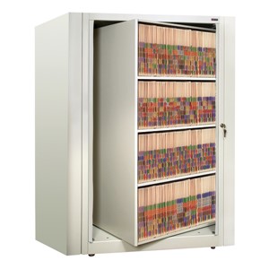 EZ2 Rotary Action File Cabinet - Starter Unit w/ Four Shelves