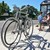 Bike Bike Rack - shown in galvanized steel
