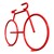Bike Bike Rack - shown in red