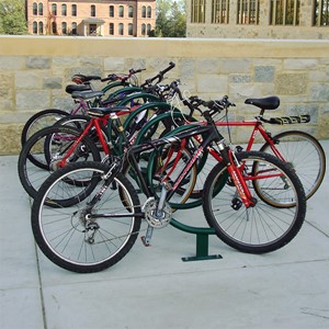 Helix Bike Rack - shown in hunter green