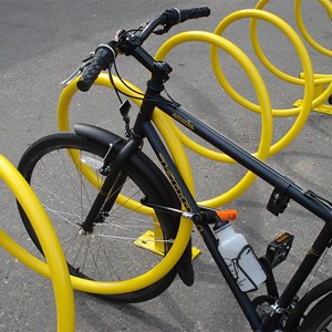 Helix Bike Rack - shown in yellow