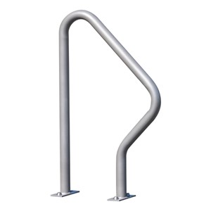 Swerve Bike Rack - shown in galvanized steel