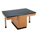 Four-Student Science Cabinet Table - Plain Apron - Epoxy Top (Doors)