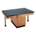 Four-Student Science Cabinet Table - Plain Apron - Epoxy Top (Doors & Drawers)