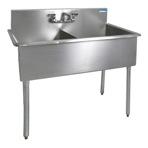 Budget Compartment Sink - 2 Sinks (18" L x 18" W x 12" D)