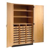 Tote Tray & Shelving Storage Cabinet