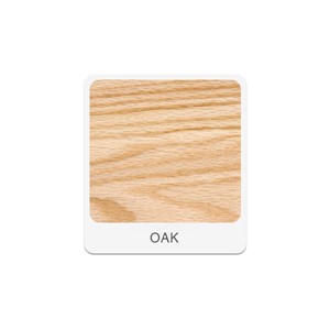 Tall Wood Storage Cabinet w/ Glass Doors (48" W) - Oak