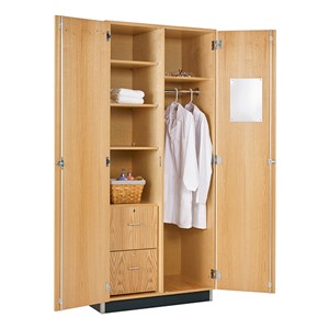 Oak Wardrobe Storage Cabinet