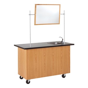 Mobile Desk w/ Sink - Whiteboard not included