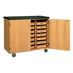 Mobile Tote Tray Cabinet