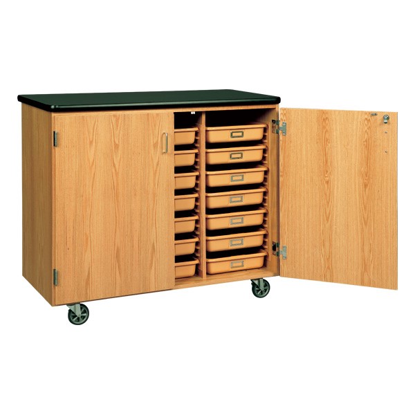 Mobile Tote Tray Cabinet
