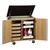 Write-N-Roll Wood Storage Cabinet - Shown w/ doors open & top up