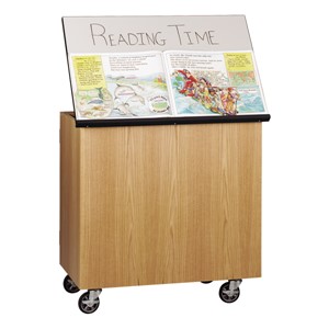 Write-N-Roll Wood Storage Cabinet - Front view