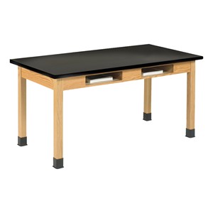 Lab Table w/ ChemGuard Top & Two Book Compartments