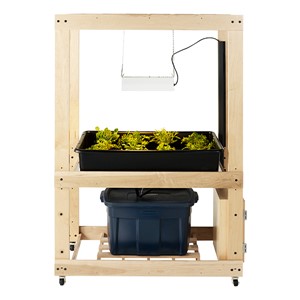Mobile Hydroponics Workstation - Side view